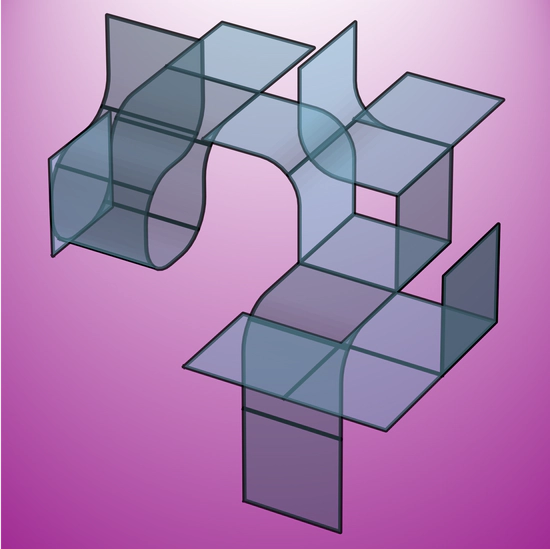 Self-osculating walks and surfaces